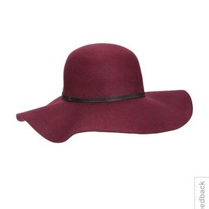wine colored floppy hat